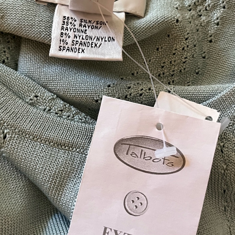 Talbots Silk Blend One Button Cardigan New W Tags Size XL - Picture 6 of 6